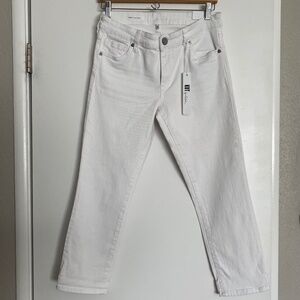 Kut from the Kloth Bardot cropped white skinny jeans NWT size 4